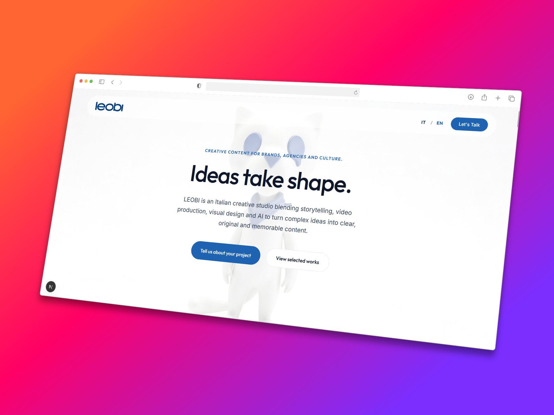 Leobi Creative Studio Landing Page Preview